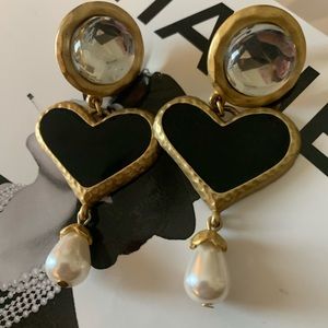 Clip on Heart Earrings